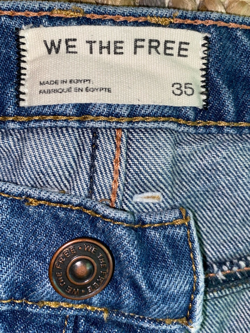 We The Free x Revolve $128 Good Luck Mid-Rise Barrel Jeans  35” Waist EUC - Picture 3 of 16